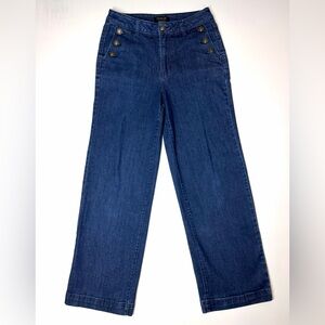 Rachel Zoe Women’s Wide Leg Dark Blue Denim Jeans Size- 4